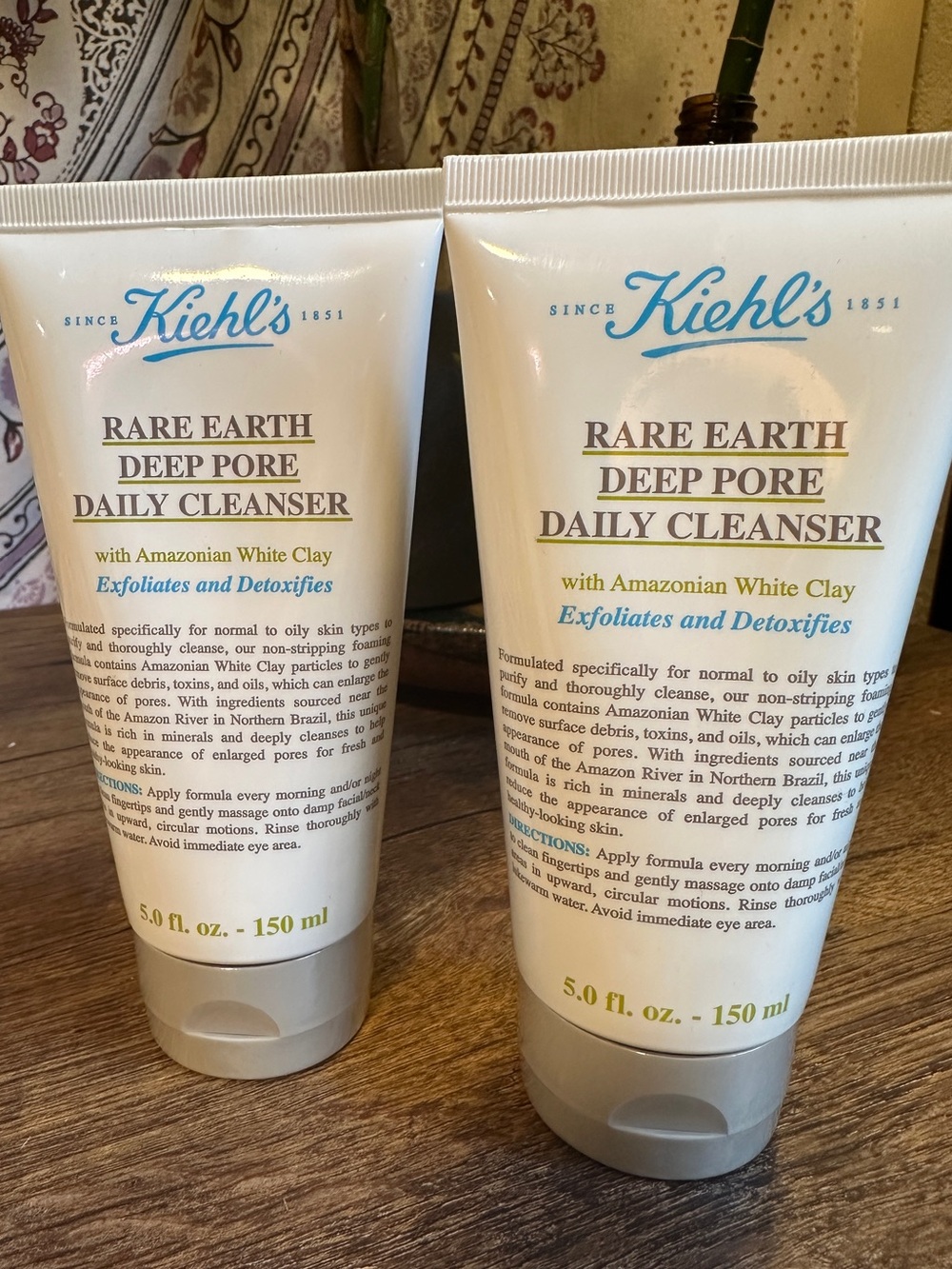 Kiehl's Rare Earth Deep Pore Daily Cleanser - New Unopened, 150ml each